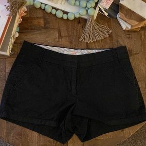 J. Crew, cotton chino shorts. Size 4, black.